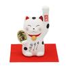 Banko Ware Maneki Neko Coin Bank  Traditional Japanese Lucky Cat for Attracting Wealth and Good Fortune, Decorative Ceramic Piggy Bank (White) view 1