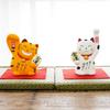 Banko Ware Maneki Neko Coin Bank  Traditional Japanese Lucky Cat for Attracting Wealth and Good Fortune, Decorative Ceramic Piggy Bank (White) view 4