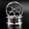 DS Racing 2PCS 1/10 RC Feathery Light Split Spoke Drift Wheels Rims, New Version 8mm Offset, 7gram, Compatible w/Yokomo YD MD RD, MST RMX, Reve D RDX, Redcat RDS, HPI, Tamiya TT (Chrome) view 1