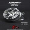DS Racing 2PCS 1/10 RC Feathery Light Split Spoke Drift Wheels Rims, New Version 8mm Offset, 7gram, Compatible w/Yokomo YD MD RD, MST RMX, Reve D RDX, Redcat RDS, HPI, Tamiya TT (Chrome) view 2
