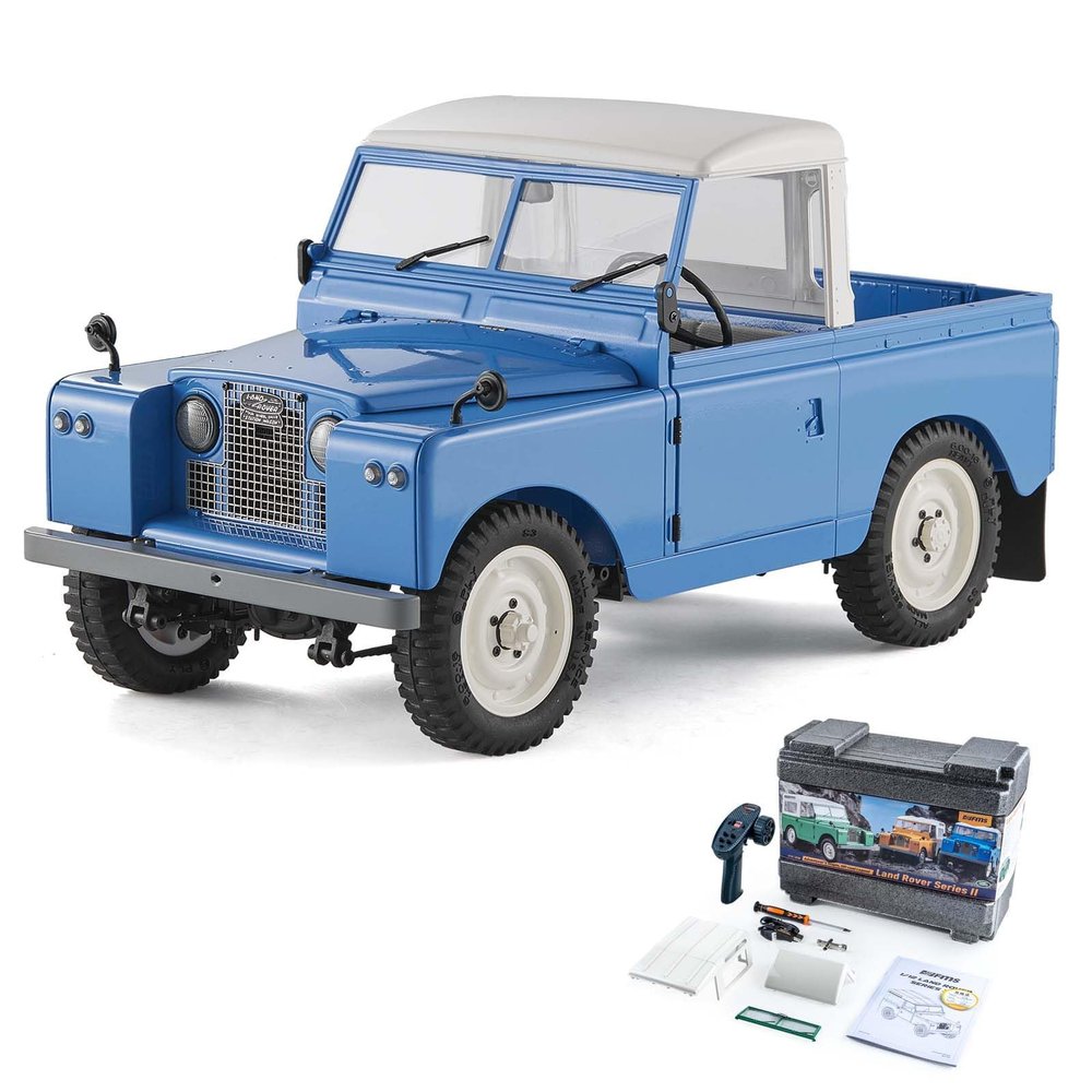 FCX FMS 1/12 Land Rover Series II RC Car,RC Crawler Pickups & Vans & Convertibles 3 in 1 with 2 Speed Switch,4-Wheel Drive,LED Lights,RC Model for Adults (Blue)