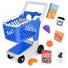 Let's Go Shopping Pretend Scan & Sort Shopping Cart, Sturdy Plastic, Includes Pretend Food, Blue Shopping Cart for Kids Age 2+ view 1