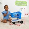 Let's Go Shopping Pretend Scan & Sort Shopping Cart, Sturdy Plastic, Includes Pretend Food, Blue Shopping Cart for Kids Age 2+ view 2