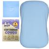 100% Waterproof Baby Lounger Cover - 2-Ply Organic Cotton Slipcovers Keep Your Lounger Clean & Your Baby Comfy - Machine Washable - (Lounger Not Included) - Blue view 1