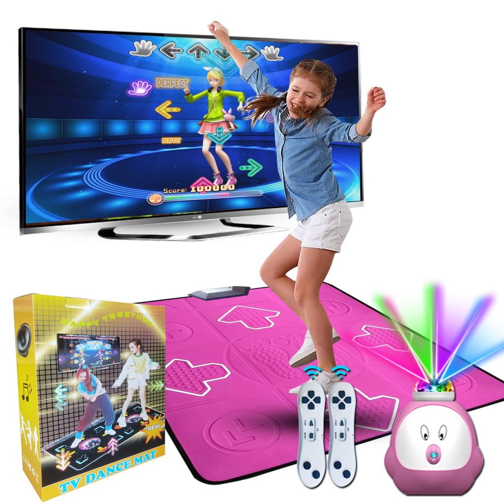 YRPRSODF Dance Mat for Kids and Adults,Electronic Dance Mats for TV,Musical Dance Game Mat for Girls Boys with AR Camera,Birthday/Christmas Day Gifts for Kids Adults
