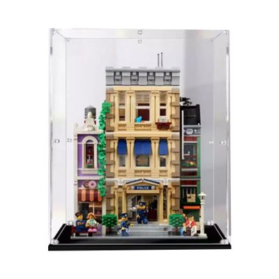 Acrylic Clear Display Box for lego10278 Police stations Block Models, Assembled Dustproof Display Box, Model Storage Dustproof Box (Display Box Only) (2mm)