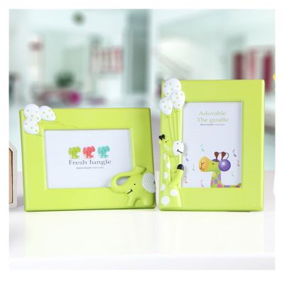 YOUYOUGU Photo Frame 5x7 Cute Picture Frames Set of 2, Horizontal or Vertical, Display Pictures 5x7 for Tabletop or Wall Decor, Great Gift for Kids Display Pictures(Yellow)