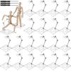 Wonderjune 24 Pack Action Figure Stand Model Support Stand Clear Doll Base Assembly Action Figure Display Holder Base with Screwdriver Compatible HG/RG 1/144 Toy, Transparent(6.3 Inches) view 1