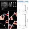 Wonderjune 24 Pack Action Figure Stand Model Support Stand Clear Doll Base Assembly Action Figure Display Holder Base with Screwdriver Compatible HG/RG 1/144 Toy, Transparent(6.3 Inches) view 2