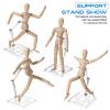 Wonderjune 24 Pack Action Figure Stand Model Support Stand Clear Doll Base Assembly Action Figure Display Holder Base with Screwdriver Compatible HG/RG 1/144 Toy, Transparent(6.3 Inches) view 4