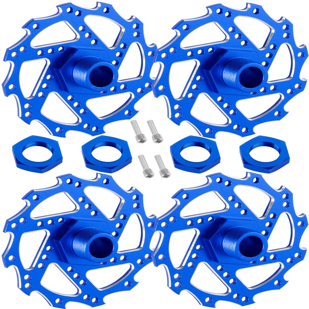 RcarmubWow RC Brake Disc w/Hex Upgrades Part for 1/7 Infraction/Felony 6S BLX,Limitless,1/8 Typhon 6S BLX,Alloy Aluminium Brake Disc & Hex Hops Up,Navy Blue