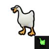 Cartoon Cute Little White Goose PVC Soft Glue Morale Badge Children Backpack Decoration Patch (Goose with dark Glasses) view 2