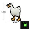 Cartoon Cute Little White Goose PVC Soft Glue Morale Badge Children Backpack Decoration Patch (Goose with dark Glasses) view 3