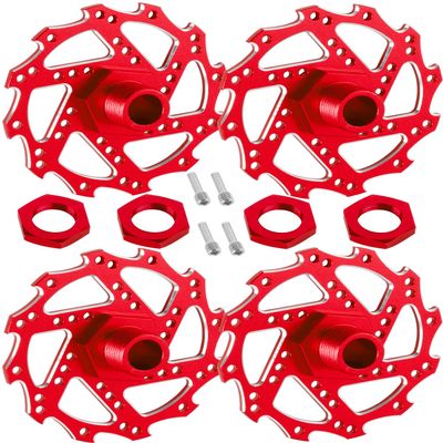 RcarmubWow RC Brake Disc w/ Hex Upgrades Part for 1/7 Infraction/Felony 6S BLX,Limitless,1/8 Typhon 6S BLX,Alloy Aluminium Brake Disc & Hex Hops Up,Red