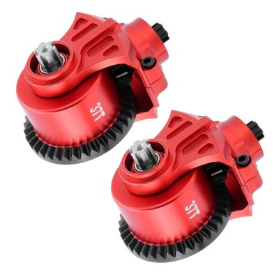 GIXCEL Steel Gear F/R Transmission Module Set, 37T/13T Main Diff Gear for RC ARRMA 1/10 Big Rock Granite KRATON Outcast SENTON VORTEKS 1/8 Infraction Mojave Typhon Upgrade Part, Replace ARA311156