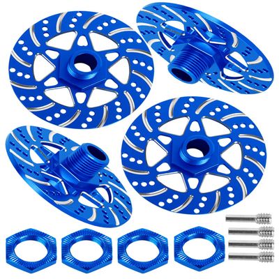 hopsupRC RC Aluminum Brake Disk Upgrades Part for 1/7 Infraction 6S BLX,Limitless 6S BLX,Felony 6S BLX,1/8 Typhon 6S.Navy Blue.