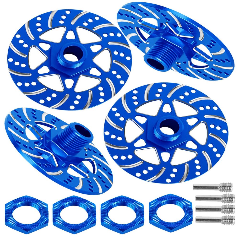 hopsupRC RC Aluminum Brake Disk Upgrades Part for 1/7 Infraction 6S BLX,Limitless 6S BLX,Felony 6S BLX,1/8 Typhon 6S.Navy Blue.