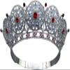 ToysCentral Basics Miss Universe Diamond Nexus Crown The Peace Crown Cubic Zirconia, rub color, pageant, Adjustable, Red and Silver view 1