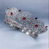 ToysCentral Basics Miss Universe Diamond Nexus Crown The Peace Crown Cubic Zirconia, rub color, pageant, Adjustable, Red and Silver view 4