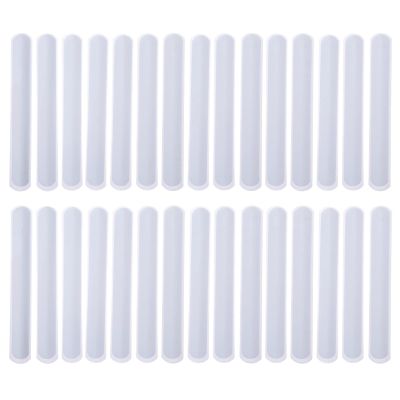 caralin 30Pieces White Slap Bracelets Blank Slap Bands Bulk Plastic Party Bracelets for Birthday Party Concert School Craft