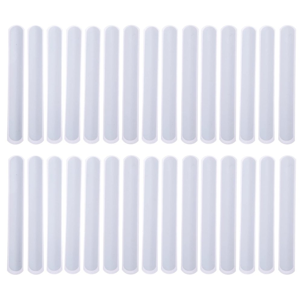 caralin 30Pieces White Slap Bracelets Blank Slap Bands Bulk Plastic Party Bracelets for Birthday Party Concert School Craft