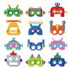 BHNACIER 12 PCS Robot Paper Masks Robot Party Supplies Robots Party Favors Robots Eyemask Robot Birthday Partys Cosplay Masks Bots Birthdays Cosplay Costumes for Cartoon Party Favors view 3