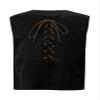 Zaldita Renaissance Lace Up Vest V Neck Sleeveless Waistcoat for Kids Black 8 Years view 3