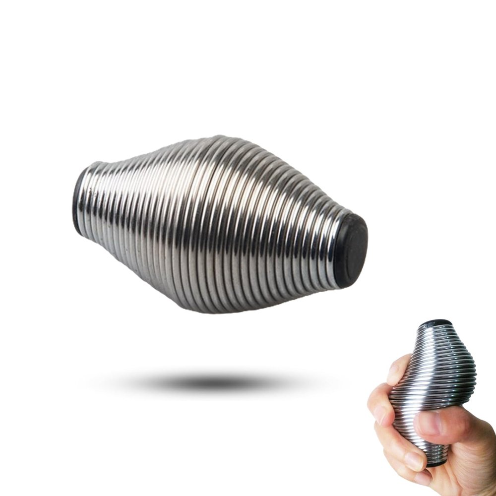 1 PCS Metal Fidget Toy Excellent Fidget Toys Adults Metal Fidget Spring Toys Adults Stainless Steel Stress Ball Toys for Men Women