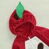 VISGOGO Newborn Baby Halloween Costumes for Girls Boys Long Sleeve Hooded Zipper Jumpsuit Romper Clothes (Red, 9-12 Months) view 4