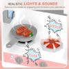 BIERUM Play Kitchen with Realistic Lights & Sounds, Wooden Kitchen Playset with 28 Pcs Toy Food & Cookware Accessories, Toy Kitchen with Plenty of Play Features, Idea Gift for Boys and Girls Ages 3+ view 2
