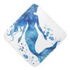 WELLDAY Watercolor Blue Mermaid Baby Towel Ultra Soft Hooded Towels for Babies - Ultra Absorbent Cotton Bath Towels 35x35 Inch view 2