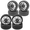 12-Spoke 12mm Hex Hub Wheel Rims & Rubber Tires & OD 2.55" Rubber Tires & Metal Wheel Rims 12mm Hex Hub view 1