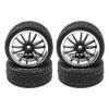 12-Spoke 12mm Hex Hub Wheel Rims & Rubber Tires & OD 2.55" Rubber Tires & Metal Wheel Rims 12mm Hex Hub view 3