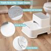2-Step Stool for Kids - Toddler Anti-Slip Step Stool for Bathroom Sink/Toilet Potty Training/Kitchen Counter, 10" Height, 220 lbs Capacity, Durable & Stable (2Packs White) view 3