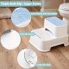 2-Step Stool for Kids - Toddler Anti-Slip Step Stool for Bathroom Sink/Toilet Potty Training/Kitchen Counter, 10" Height, 220 lbs Capacity, Durable & Stable (2Packs Blue) view 3