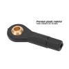 Grcfumo 10Pcs RC Tie Rod Head, Light Weight Wear Resistant Push Rods, Black Stable Running Push Rods for RC Car view 4