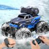 Amphibious Remote Control Car Boat Water Squirt RC Tank 2.4GHz Gesture Sensor 4WD Monster Truck Waterproof RC Car for 6 7 8 9-12 Kids Girls Boys Gift Beach Pool Water Toy With 2 Replaceable Batteries view 1