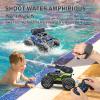 Amphibious Remote Control Car Boat Water Squirt RC Tank 2.4GHz Gesture Sensor 4WD Monster Truck Waterproof RC Car for 6 7 8 9-12 Kids Girls Boys Gift Beach Pool Water Toy With 2 Replaceable Batteries view 3