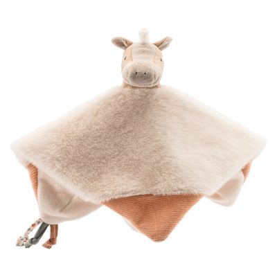 Sterntaler S Horse Sunny Cuddly Soft Fleece and Corduroy Cuddly Toy with Knots and Rattle for Babies and on the Go Ecru