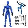 (Assembly Completed) Titan13 Action Figure Set,Upgrade Lucky Robot 13 Action Figures,3D Printed Multi-Jointed Movable,Nova 13 Action Figure for Collectors Desktop Decorations (Blue) view 1
