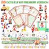 28 Days Elf Kit 2025magical kit Christmas Traditions Elf Activity Kit Elf Magic - 150+ Props 2025 Elf Accessories Christmas Mini Toys For Elf Mischief Elf Clothes Countdown GiftMore Than 24 Days 25 Days view 4