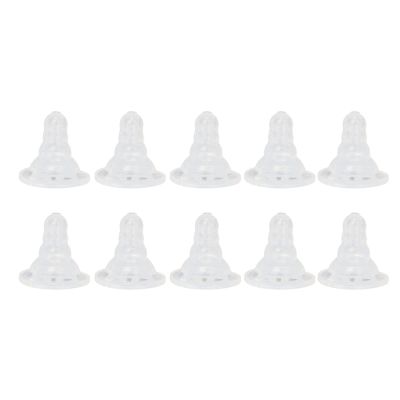 10Pcs Goat Nursing Nipple, Milk Bottle Bucket Nipple Replacement, Soft Silicone Thicken Lamb Feeding Nipples, Small Animal Milk Drink Nipple, Milk Nipples for Pig Sheep Cattle