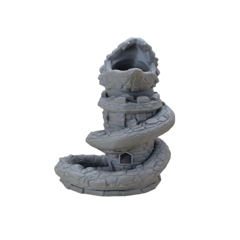 Basilisk Dice Tower - Slithering Snake Dice Tower - DND Dice Tower - Tabletop RPG Dice Tower - Watch Tower - Fantasy Style Dice Tower - Dice Tray - Dice Tower - Dice Jail - Dice Roller - Role Playing
