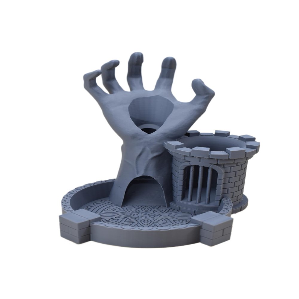 Dead Mans Hand Dice Tower and Dice Jail - DND Dice Tower - DND Dice Jail - Tabletop RPG Accessory - Dice Tray - Dice Tower - Dice Jail - Dice Roller - Role Playing Games