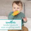 Infantino Handy Dandy Teething Mitt  Soft Silicone Teether for Babies, Develops Grasping Skills, Easy to Clean, Orange Carrot view 4