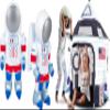 ArtCreativity Outer Space Kids Tent & Astronaut Party Set: Indoor/Outdoor Playhouse and Decorations for Ages 4-12 view 1