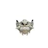 Beyond Collectibles Japanese Monster Hannya Mask Guardian Lion Demon Foo Dog Oni Samurai Half Face Shield One size fit most (White w/Crack) view 2