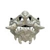 Beyond Collectibles Japanese Monster Hannya Mask Guardian Lion Demon Foo Dog Oni Samurai Half Face Shield One size fit most (White w/Crack) view 3