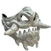 Beyond Collectibles Japanese Monster Hannya Mask Guardian Lion Demon Foo Dog Oni Samurai Half Face Shield One size fit most (White w/Crack) view 4
