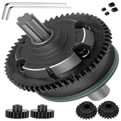 hopsupRC #45 Steel 57T Spur Gear Slipper Clutch with 20T/21T Pinions Upgrades Part for 1/10 Kraton/Outcast 4S V2,Senton/Vorteks 223S V4,1/8 Mojave 4S BLX,Typhon 223S V4,Black